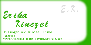 erika kinczel business card
